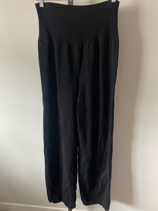 Babaton Pants - NEW Babaton The Group Sontag Knit Wide Leg Pant Black Long Longline Size Medium